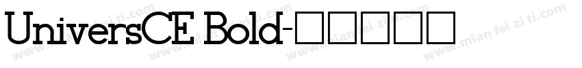 UniversCE Bold字体转换